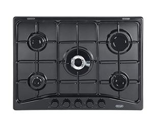 Delonghi FFN 57 ASV 5 feux à gaz grilles émaillées 70 cm couleur noir FFN57ASV