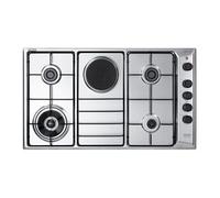De'Longhi FLA 49 RD Table de cuisson encastrable en acier inoxydable 90 cm Combi 4 feux
