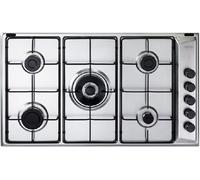 Delonghi FLA59DD Table de Cuisson 5 Feux 90CM Mince Valv. Sécurité Inox