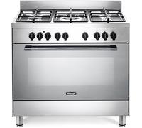Delonghi GEMMA96MED Cuisine 5 Feux Four Électrique Multif. Triple Couronne Inox