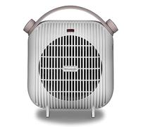 De'Longhi HFS30B24.W Ventilateur de table, 2 niveaux de puissance, ventilation d'été, protection anti-goutte, poignée, système anti-basculement, lumière, protection antigel, léger, blanc