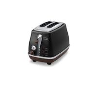 De'Longhi CTOV2103.BK Grille-pain de 2 tranches Noir 900 W, H x L x P : 20,5 x 18,5 x 32 cm