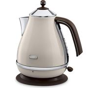 Delonghi KBOV 2001.AZ/BG/BK/GR Bouilloire sans fil, corps en acier inoxydable, 1,7 litre, 2000 watts, 360 ? Socle, protection contre la marche à sec, filtre anticalcaire, arrêt automatique