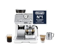 De'Longhi La Specialista Arte EC9155.W, Machine à Porte filtre, Machine Expresso Manuelle avec Moulin, 8 Niveaux de Mouture, 15 Bars, 3 Températures, Buse à Vapeur, Inclus Kit Barista, Blanc