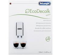DeLonghi Lot de 2 cartouches de détartrant pour machine à café, 100 ml