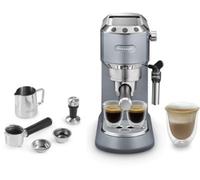 DeLonghi Expresso Dedica EC785AE – Bleu métallisé, compatible café moulu, réservoir amovible