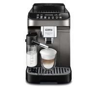De'Longhi Magnifica Evo ECAM290.81.TB, Cafetière Automatique avec Mousseur de Lait, Taille Compacte Machine Grain, Mousseur de Lait Automatique, 7 Recettes, Affichage Tactile Doux Coloré, Titane/Noir