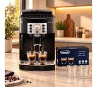De'Longhi Magnifica S + Lot de 2 verres à espresso DLSC310