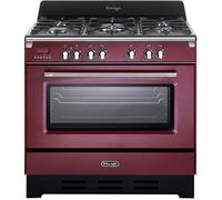 Delonghi MEM965RAED Cuisine 5 Feux Gaz Tr. Couronne Four Multifun. Bordeaux