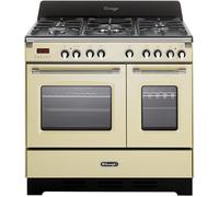De'Longhi MEM965TBAED Cuisine À Gaz Double Four Encastrée Beige Grilles Fonte