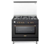 DE'LONGHI PEMA965CSG Cuisine À Gaz 5 Brûleurs Four Électrique Anthracite 90X60 A