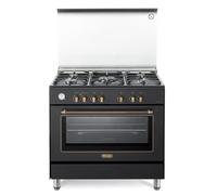 De'Longhi PEMA965CSG Cuisine À Gaz 5 Feux Four Électrique 90x60 Inox Anthracite