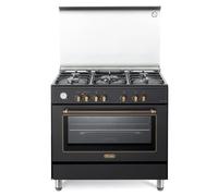De'Longhi PEMA965CSG Cuisine Gaz 5 Foyers Four Électrique Anthracite 90x60CM A++