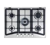 Delonghi Pfi57Gh Piano De Cuisson 70Cm 5 Brûleurs Ligne Slim Fonte Inox