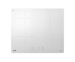 DELONGHI PIB 62 Plan de cuisson induction 60cm 4 zones Minuteur Touch Control Verre Blanc