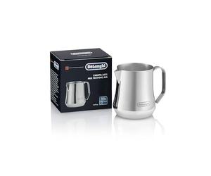 De'Longhi Pichet à mousse de lait, en acier inoxydable, 500 ml, outil de barista, pichet pour machine à expresso, cappuccino, latte Art, DLSC069