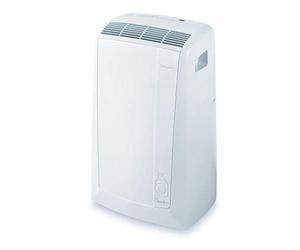 De'Longhi Pinguino PAC N90 ECO SILENT, Climatiseur Portable Silencieux avec Tuyau d'évacuation, 9 800 BTU/h - 2,5 kW - 85 m3, Gaz R290, 64 dB, Déshumidificateur Timer 12 Heures, Blanc