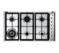 DeLonghi PLI 69 GHD Plaque de cuisson à gaz 90 cm 6 feux de commande latéraux Grille fonte PLI69GHD