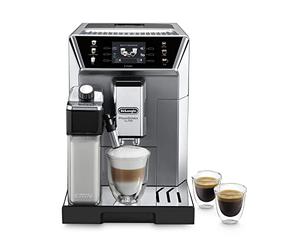 De'Longhi PrimaDonna Class ECAM550.85.MS, Machine Café Grain, Expresso, Cappuccino, 2L, 1450W, Noir et Argent