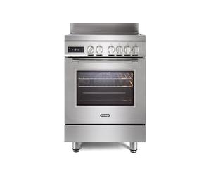 De'Longhi PRO 66 MXL dans la cuisine à induction, 60 cm, four électrique multifonctionnel, 4 zones, 1 pont, ligne professionnelle, Easy Steam, thermonventilée 3D, hydroclean, couleur inox, classe