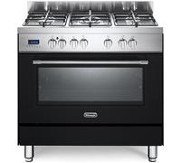 De’Longhi Linea PRO Cuisinière Electrique Gaz Anthracite, Noir, Acier inoxydable
