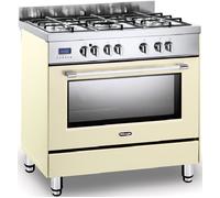 Delonghi Pro96Mced Cuisine 90X60 Four Multifonction 5 Brûleurs Pizza Crème Inox