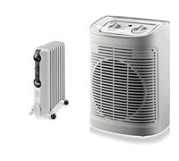 Delonghi Radias Radiateur bain d'huile & Rowenta Radiateur et Ventilateur Soufflant Instant Comfort Aqua Chauffage d’Appoint Salle de Bain Ventilation Chaud Froid 2 Vitesses 2400W Silencieux Gris