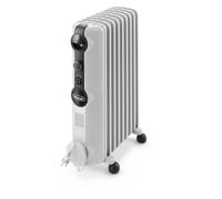De'Longhi Radia S TRRS0920, Chauffage Bain d'Huile, Boutons Réglables, Pièce Jusqu'à 60m3, 9 ailettes, 3 Niveaux de Puissance, 2000W, Blanc