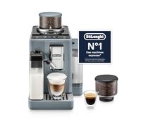 De'Longhi Rivelia - Machine à Café Automatique 16 Boissons Gris | Machine à Café à Grain, Mousseur LatteCrema, Bacs à Grains Interchangeables, Écran Couleur, EXAM440.55.G