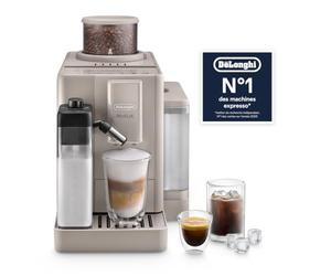 De'Longhi Rivelia Start - Machine à Café Automatique 10 Boissons Beige | Machine à Café à Grain, Carafe LatteCrema, Écran Tactile Couleur, Bacs à Grains Interchangeables, EXAM422.55.BG