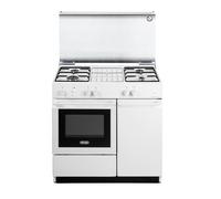 De'Longhi SGGW854NED Cuisine À Gaz 4 Feux 86x50cm Blanc Four 1 + Couvercle