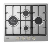 De'Longhi YLG 60 RFX plaque Acier inoxydable Intégré 60 cm Gaz 4 zone(s)