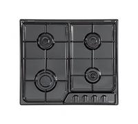 DeLonghi YNF 46 ASV - plaques (Intégré, Gaz, Émaillé, Noir, Émaillé, Rotatif)