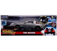 DELOREAN Modèle AUTO 1/24 Die Cast RITORNO FUTURO 2 Avec LUCI Mode Fly JADA