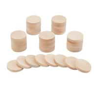 DELORIGIN 50pièce de Cercles Artisanaux en Bois Inachevé de 30mm Découpes Rondes en Bois de Hêtre Cercles Épais Tranches Vierges pour les Arts Projets D'Artisanat les Projets de Peinture Fourniture