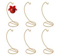 DELORIGIN 6 support de Présentation pour Ornements Support de Suspension pour Globe en Verre Fil de Fer Crochet pour Terrarium Boule de Sorcière Décoration Bricolage Artisanat (Doré)