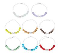 DELORIGIN 8pcs Compteur de Score de Golf Perles 8 Couleurs Compteur de Score de Coup de Perle de Golf Compteur de Score de Coups Perles de Golf en Verre pour Compter Les Coups pour Golfeur