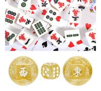 DELORIGIN Acrylique Mahjong Vent Indicateur pour Chinois Américain Mah Jong Jeu Vent 1 Jeu Direction 3 Dés Essentiel Accessoire pour Professionnel Occasionnel Divertissement