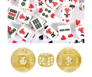 DELORIGIN Acrylique Mahjong Vent Indicateur pour Chinois Américain Mah Jong Jeu Vent 1 Jeu Direction 3 Dés Essentiel Accessoire pour Professionnel Occasionnel Divertissement