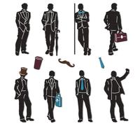 DELORIGIN Découpes de Silhouettes D'Hommes pour la Fabrication de Cartes Hommes en Costume Cadre en Acier au Carbone Matrices de Découpe Scrapbooking pour Cadeau de Fête des Pères Album Photo Papier