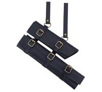 DELORIGIN Double épée médiévale grenouille avec ceinture, fourreau d'épée Renaissance, réglable, rétro, noir, pour chevalier, pirate, costume de cosplay