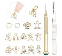 DELORIGIN Ensemble de Breloques pour Nail Art 126 pièce Pendentif 12 Constellations Bijoux pour Ongles Bagues pour Femmes Bricolage Conseils de Conception D'Ongles Fabrication de Bijoux Artisanaux