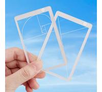 DELORIGIN Fibonacci Lot de 2 chercheurs de vue de rapport d'or 2 styles Outil de composition photo Visionneuse Photographie Artiste Viseur Règle des tiers Outil de composition pour photographie,