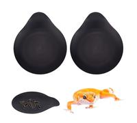 DELORIGIN Lot de 10 tapis de pot en plastique pour reptiles, lézard, gecko, latrine, tapis de terrarium, accessoires pour aquarium de reptiles (noir)