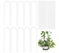 DELORIGIN Lot de 10 treillis en acrylique en forme de U pour plantes | Treillis pour plantes d'intérieur - 40,6 x 9,9 cm - Pour plantes Monstera Pothos - Support pour plantes en pot - Lierre Hoya