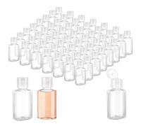 DELORIGIN Lot de 150 mini flacons de voyage de 30 ml avec couvercle transparent rechargeable, récipient vide pour articles de toilette liquides, désinfectant pour les mains