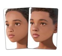 DELORIGIN Lot de 2 tableaux d'entraînement réutilisables pour peinture faciale A4 - Outil d'entraînement pour peintre sur visage - Pour débutant (femme et homme)