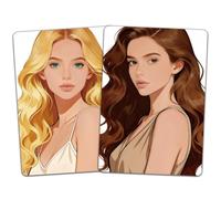 DELORIGIN Lot de 2 tableaux d'exercices de maquillage réutilisables A4 pour débutants (cheveux blonds et bruns)