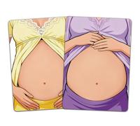 DELORIGIN Lot de 2 tableaux d'exercices de maquillage réutilisables A4 pour les débutants en peinture (ventre d'une femme enceinte)