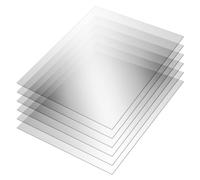 DELORIGIN Lot de 6 feuilles en acrylique miroir bidirectionnel, 15 % de transparence, incassables, transparentes, pour miroir infini, loisirs créatifs, accessoires magiques, projets d'affichage de